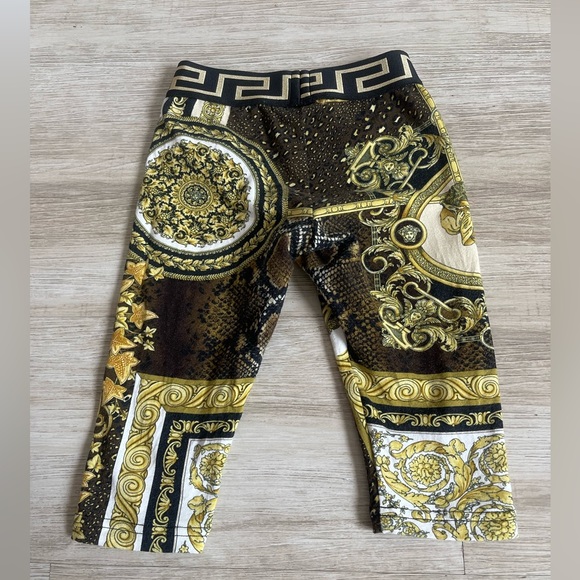 YOUNG VERSACE BABY BAROCCO PRINT COTTON PANTS 3/6 MONTHS - Picture 2 of 4